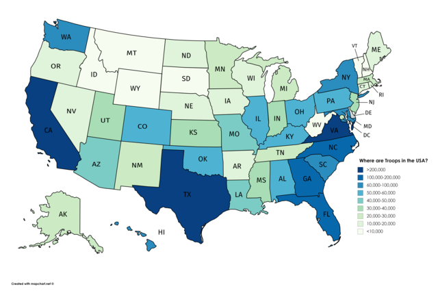 Where are the US Troops in the States? - Maps on the Web