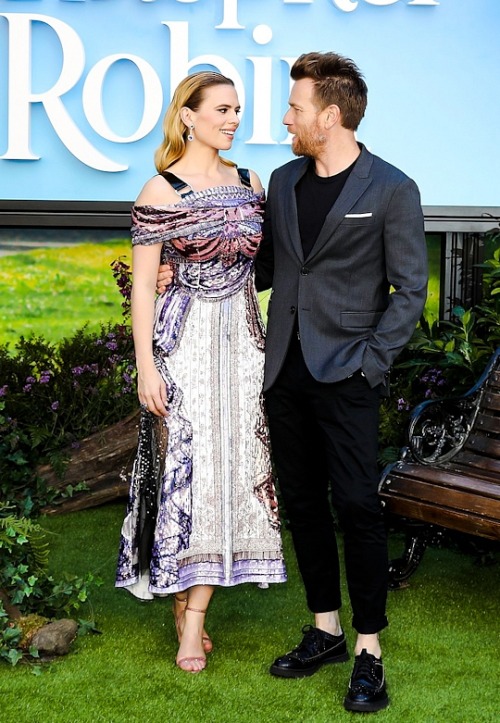 britishtinyblog:Hayley Atwell & Ewan McGregor attending the...