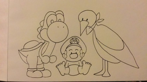 Inktober Day 29 - Surprise The stork brought Yoshi a…...