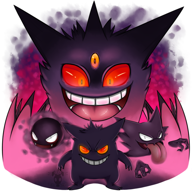 Finish the Mega Gengar ghastly line tattoo! - Maliciously Twee