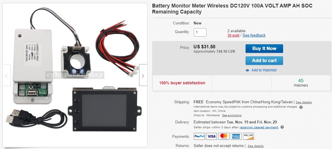 Battery Monitor Meter 