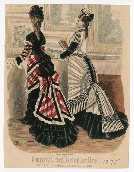 shewhoworshipscarlin:Fashion plate, 1875-76.