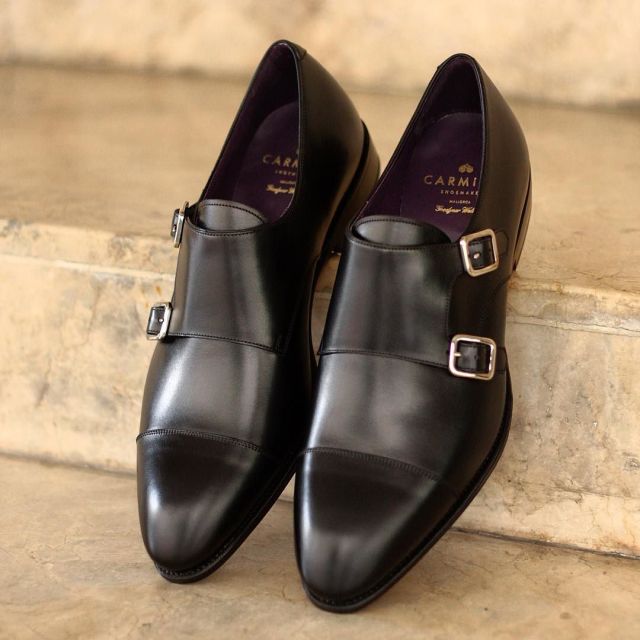 SIGNET — Carmina Double Monks in Black Calf are back in...