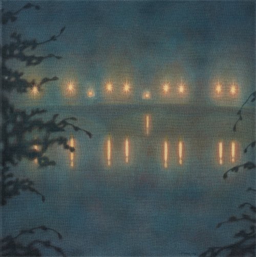 poboh:The bridge in fog, 1942, Stefan Johansson. Swedish (1876...