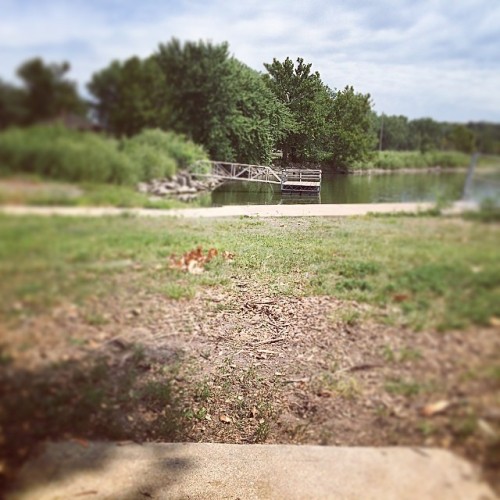 Tee pad for unlucky 13. The basket is in that little hole in the...