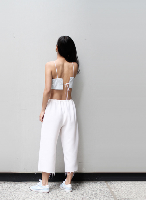 city designer diy cropped top minimalist new york pure white
