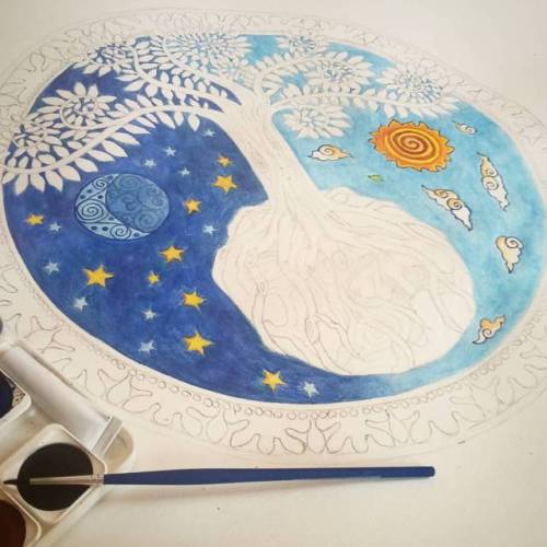 ‘Tree of Life’ mandala progressIt’s so...