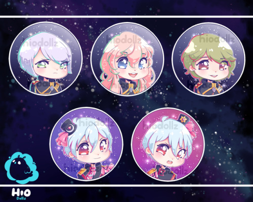 The second half of the magical boys buttons I made from...