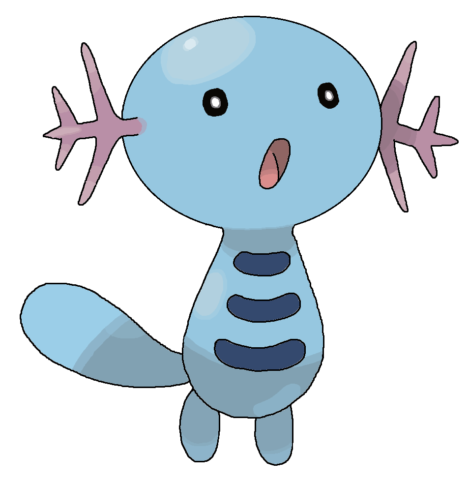 Pokemon on paint! — Wooper, Drawn on paint!