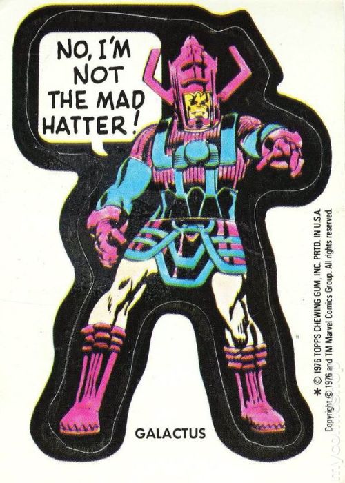 70sscifiart:1976 Topps Marvel stickers