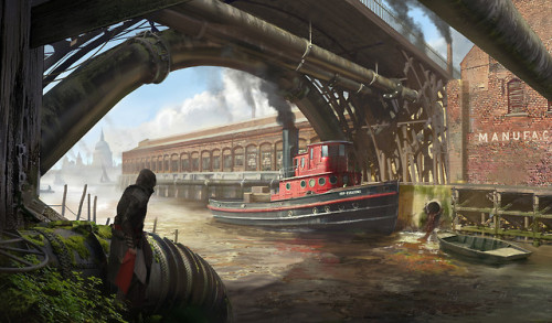 we-are-rogue:Concept art for Assassin’s Creed: Syndicate,...