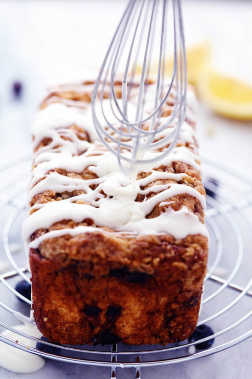 foodffs:BLUEBERRY PIE MUFFIN BREAD WITH A LEMON GLAZEFollow...