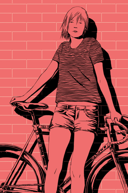 artforadults:ffffixas, fixed gear bikes illustrations,...