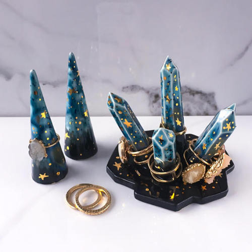 snootyfoxfashion:Handmade Crystal Ceramics by ModernMudx / x /...