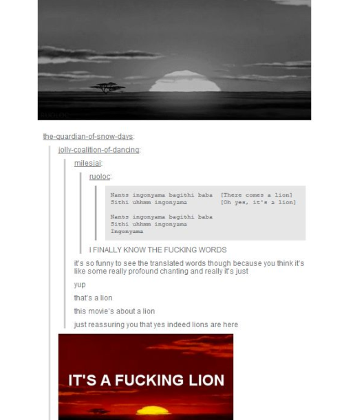 itsstuckyinmyhead:The Lion King and Tumblr