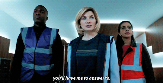 Doctor Who Kerblam 11x07 Thirteenth Doctor Jodie Whittaker heroic moment