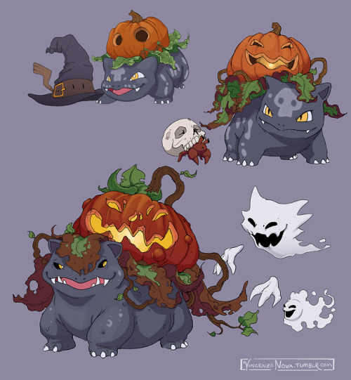 vincenzonova:Guys I did more Pumpkin Bulbasaurs. More...