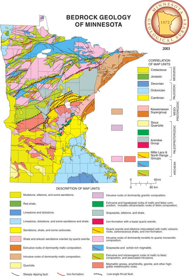 Bedrock Geology Map Of Minnesota | Team Minnesota