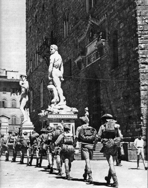 waffenss1972:English troops enter Florence after the...