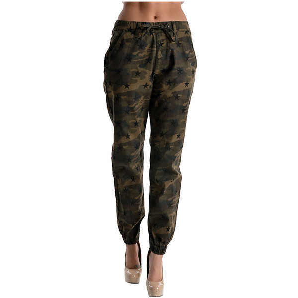 camo twill joggers