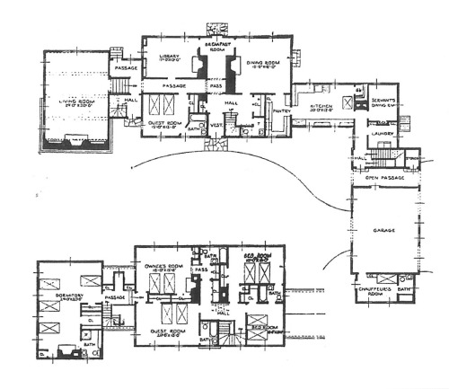 thesorrowsofgin:Floor plans for Mrs. Astor’s Cove End.