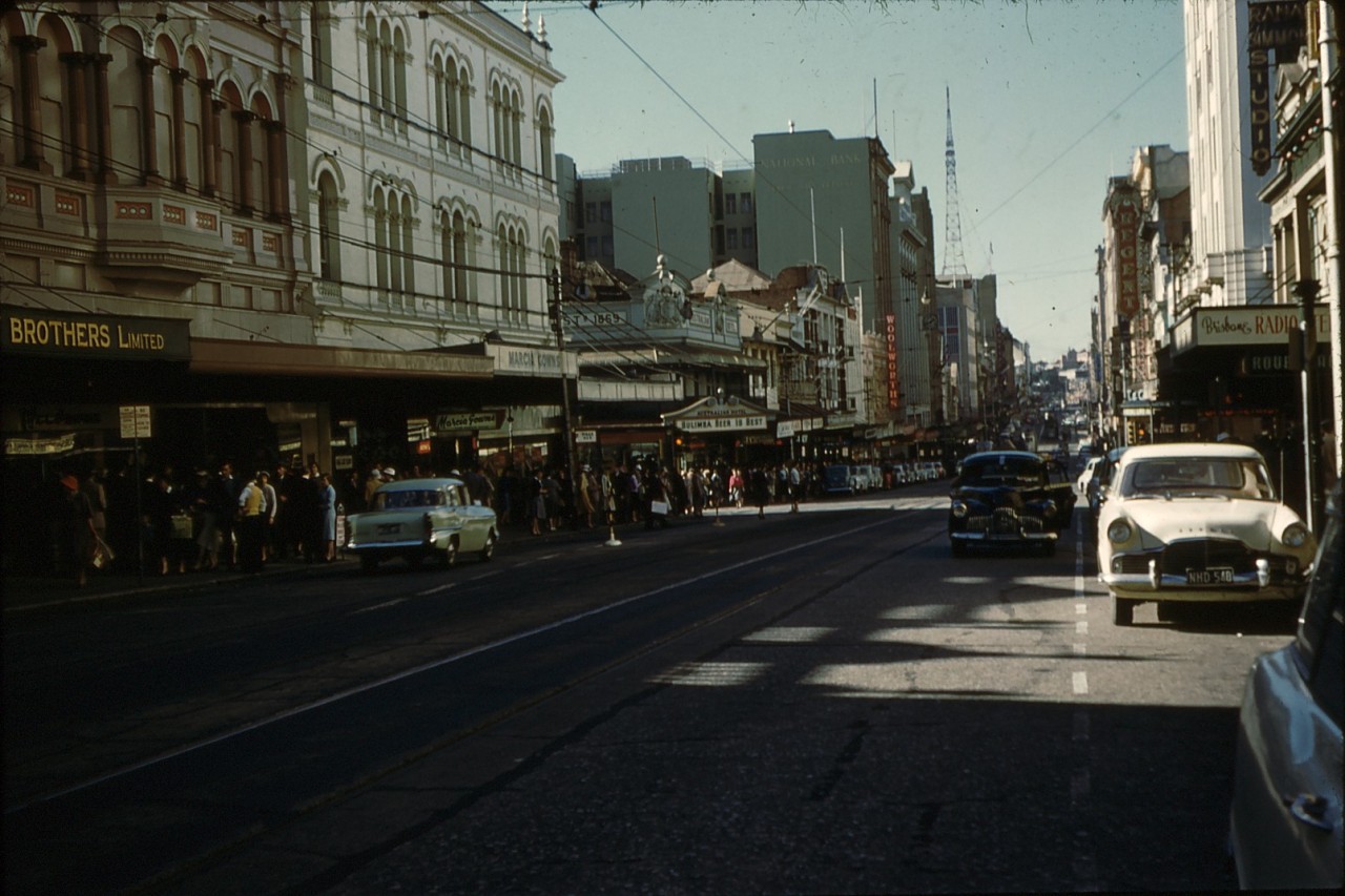 Slides Worth Seeing — Bourke Street, Melbourne, Australia, decorated for...