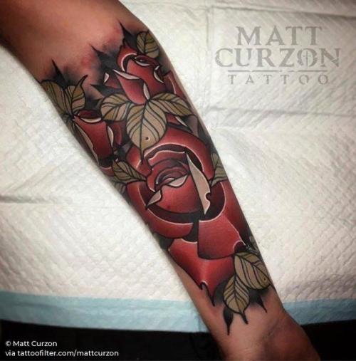 By Matt Curzon, done at Empire Melbourne, Melbourne.... flower;mattcurzon;big;rose;facebook;nature;twitter;inner forearm;neotraditional