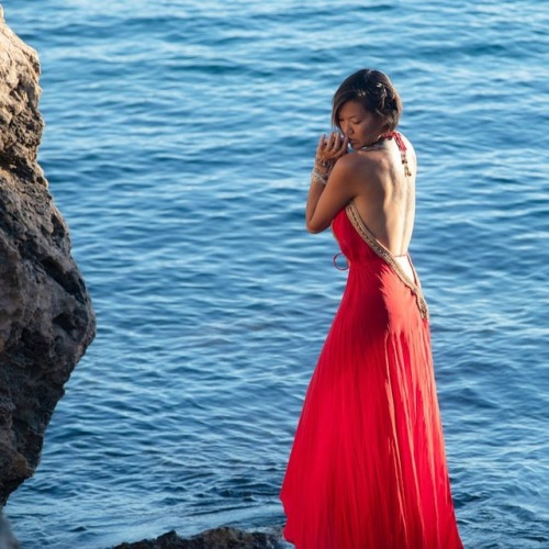 Girl in the #reddress #red #dress @shannonshiang in #ibiza...
