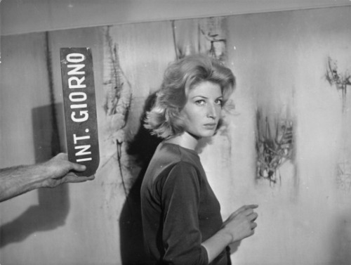 cinemamoremio:Monica Vitti sul set - “L’Avventura”, 1960 by...