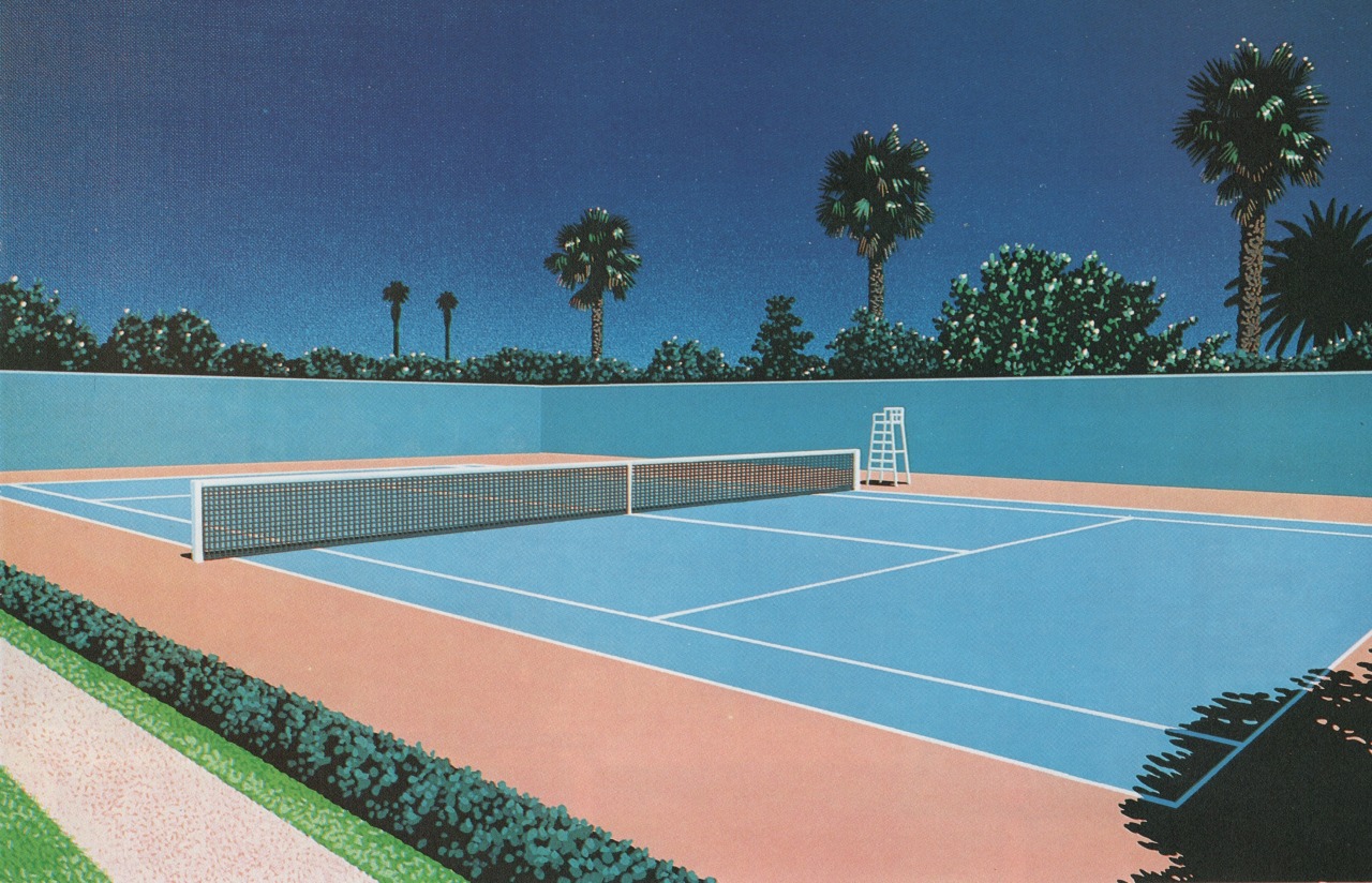 Tennis Court by Hiroshi Nagai [3840x2160] : r/wallpapers