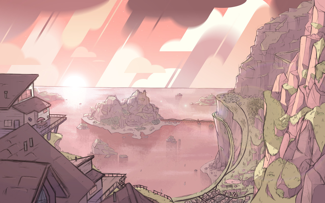 Kyle's Art — A Steven Universe inspired landscape I did.