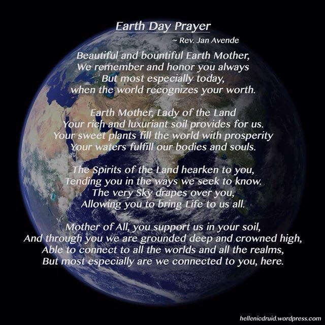 ADF Druidry — An Earth Day Prayer from Rev. Jan Avende of ADF...