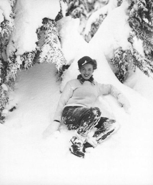 This Day In History • Marilyn at Mount Hood, Oregon, 1945 Photographed...