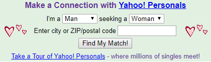 Yahoo Personals internet dating sites miljonair dating sites in de VS