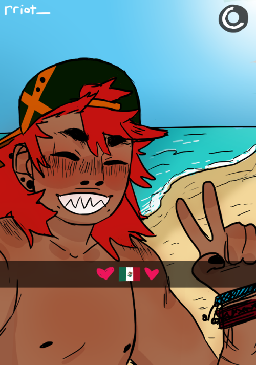 bbuggs:kirishima goes to mexico with his mums… bakugou suffers