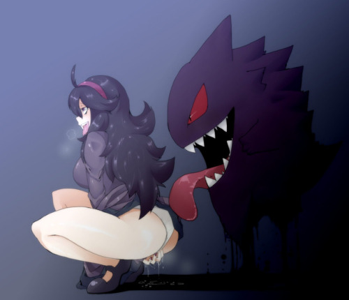 ahegao-insanity:Gengar & Hex Maniac • Boy ⯈ More Ahegao...