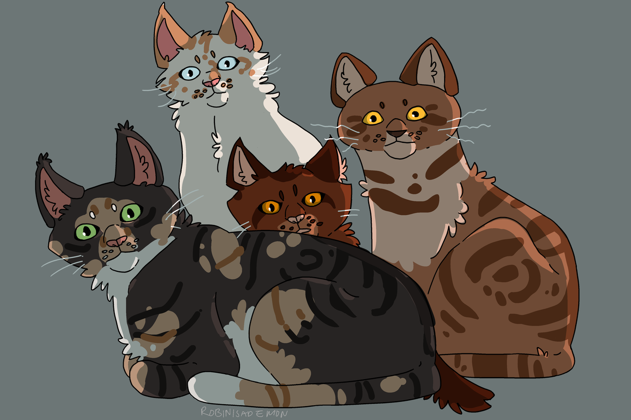 Four Cats Staring [YCH] Tumblr_pr988jPV5T1w2wel1o2_r1_1280