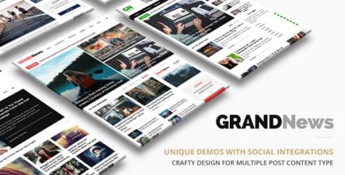 Grand News v3.1 - Magazine Newspaper WordPress Nulled