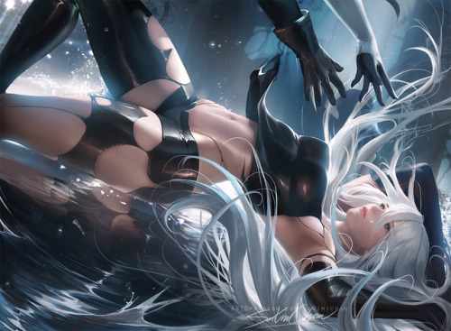 sakimichan:A2 from NierAutomata <3 really enjoyed painting...