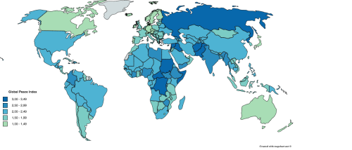 Global Peace Index Definition: The Global Peace... - Maps on the Web