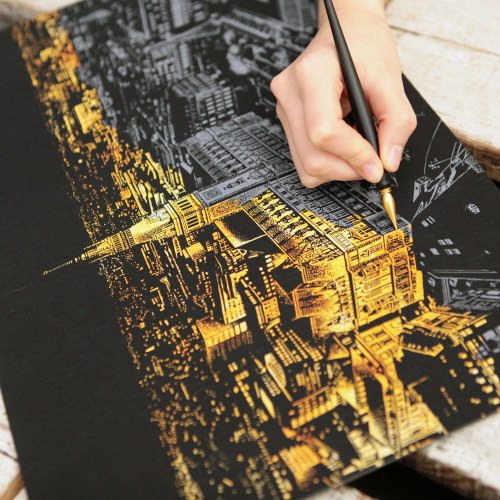 culturenlifestyle:New DIY Cityscape Scratch Art by Lago...