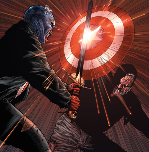 fullofcomics:Logan Vs Red SkullWolverine #72 (Old Man Logan:...