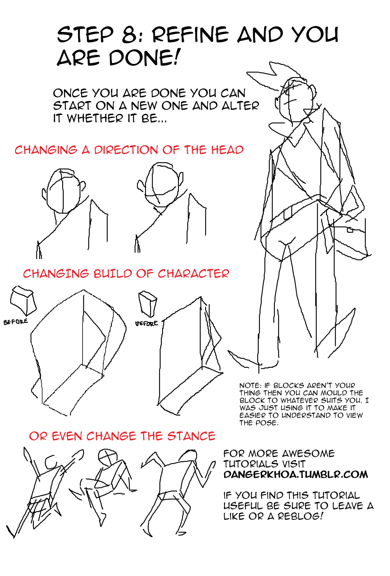 art tutorials and references — dangerkhoa HOW I DRAW POSES FROM LOW