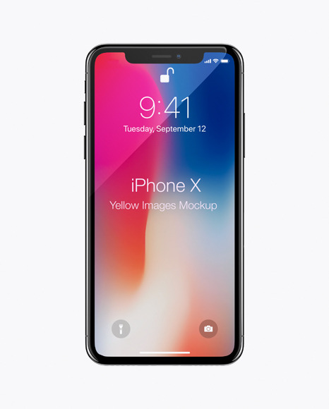 Download deSymbol — Apple iPhone X Jet Black Mockup - Front View ...