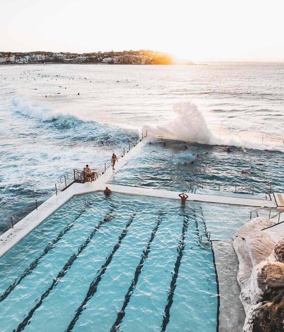 Earth Icebergs Pool At Bondi Beach In Australia