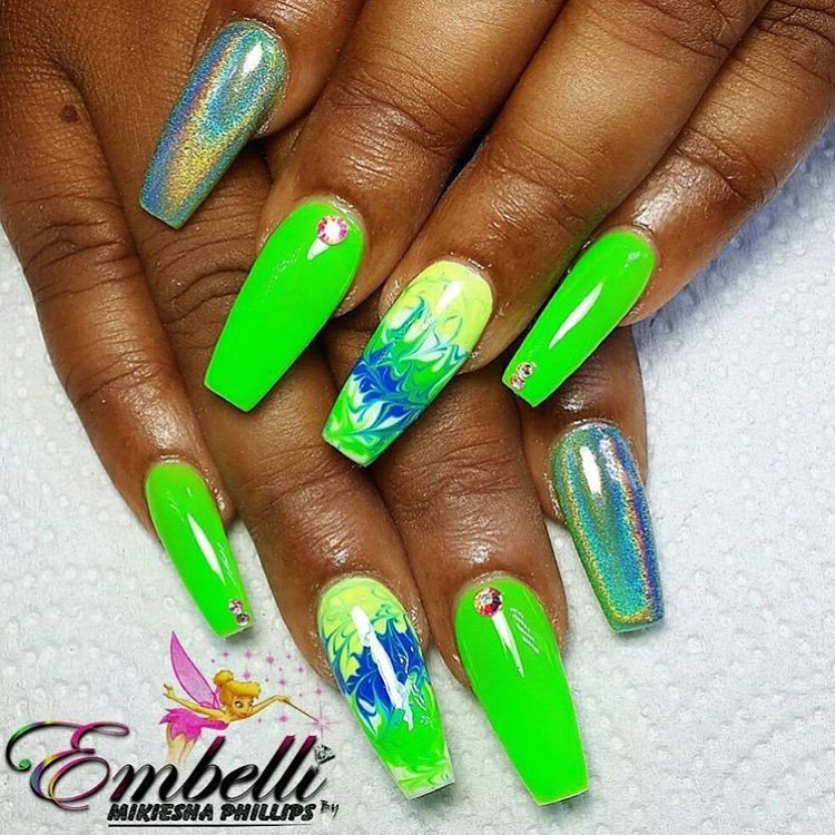 For all things makeup · blackgirlsdonails: Neon nails by international...