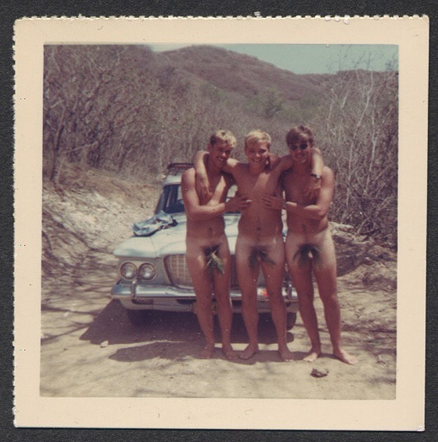 Vintage 60s Nude Girl - PHOTObigbang â€” vintage snapshot 60s , 3 naked men with car