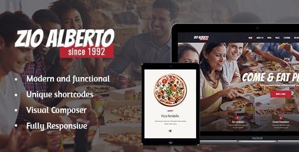 Zio Alberto v1.2.2 – Pizza Restaurant Cafe & Bistro WordPress Theme Nulled