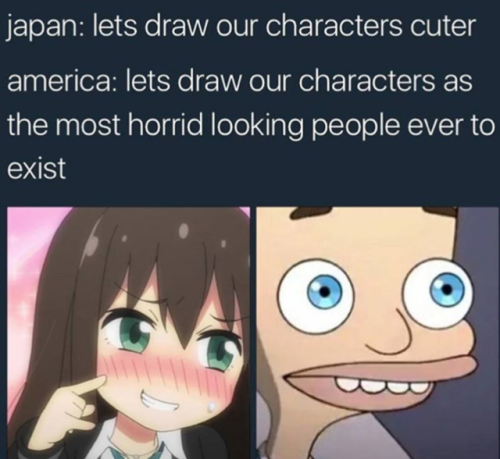 memehumor:Japanese animated kids v American animated kids