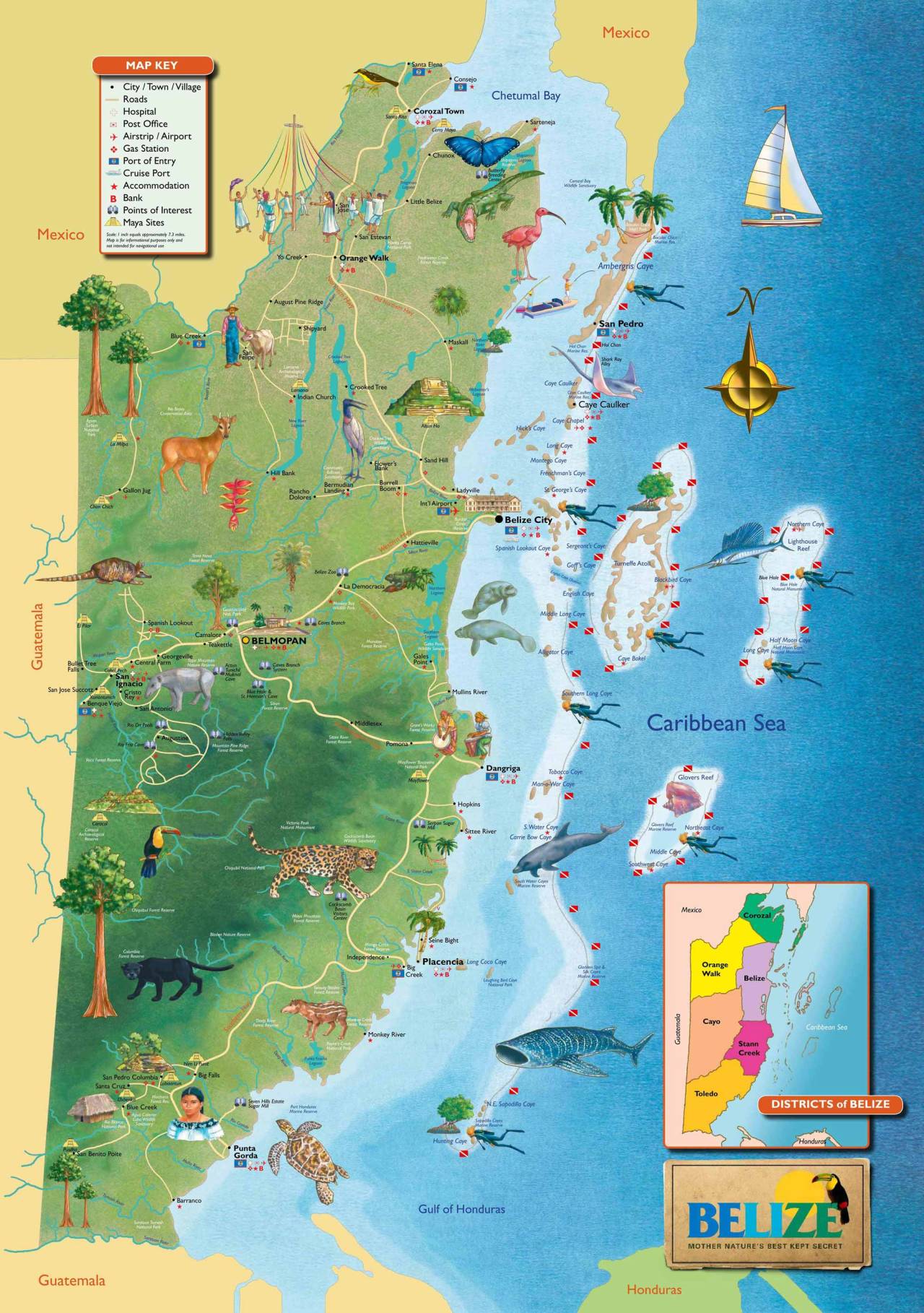 maptitude-a-tourist-map-of-belize